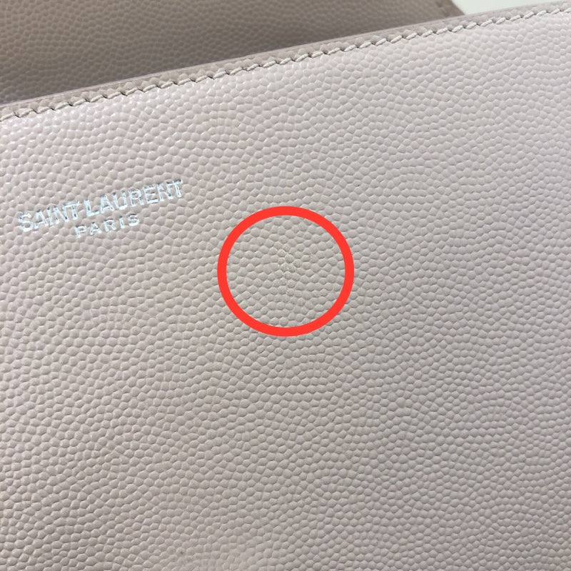 サンローラン SAINT LAURENT カサンドラ ミニ トップハンドル 602716 ピンクベージュ SV金具 カーフレザー レディース ショルダーバッグ