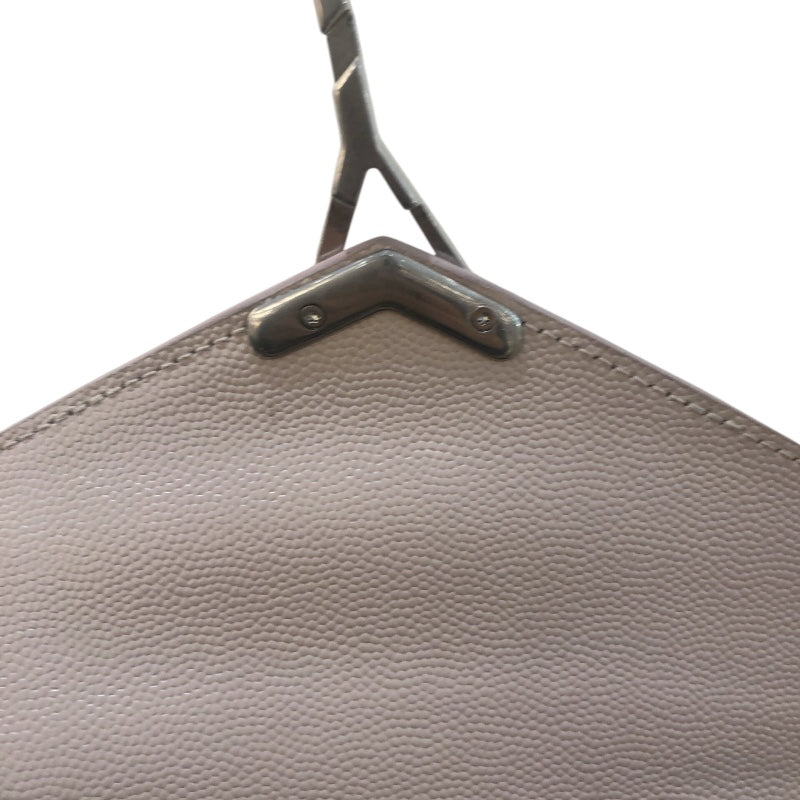 サンローラン SAINT LAURENT カサンドラ ミニ トップハンドル 602716 ピンクベージュ SV金具 カーフレザー レディース ショルダーバッグ