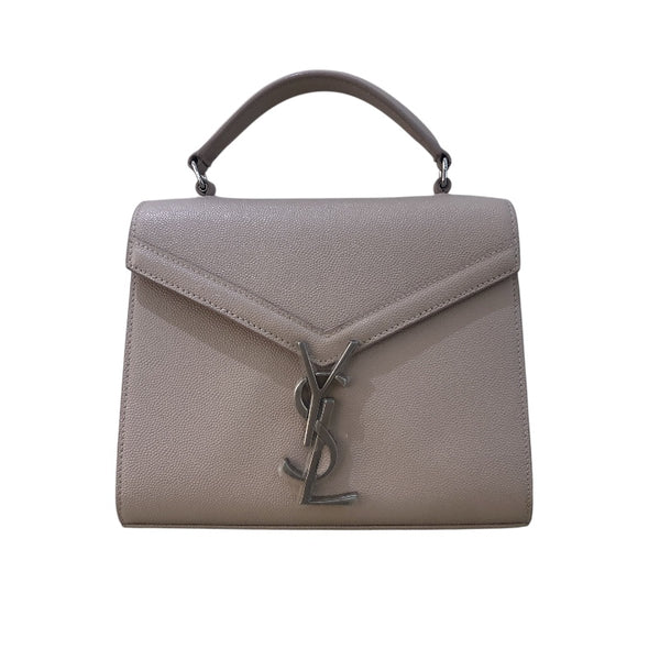 サンローラン SAINT LAURENT カサンドラ ミニ トップハンドル 602716 ピンクベージュ SV金具 カーフレザー レディース ショルダーバッグ