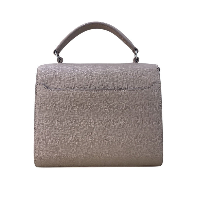 サンローラン SAINT LAURENT カサンドラ ミニ トップハンドル 602716 ピンクベージュ SV金具 カーフレザー レディース ショルダーバッグ