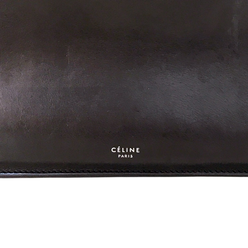 セリーヌ CELINE クラスプミディアム ブラック・シルバー金具 カーフレザー レディース ショルダーバッグ