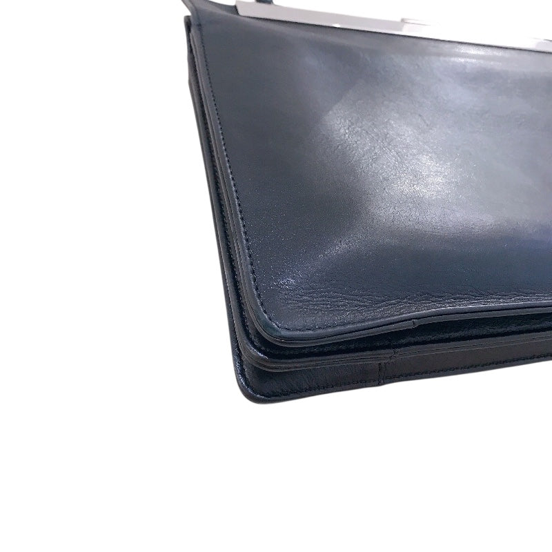 セリーヌ CELINE クラスプミディアム ブラック・シルバー金具 カーフレザー レディース ショルダーバッグ
