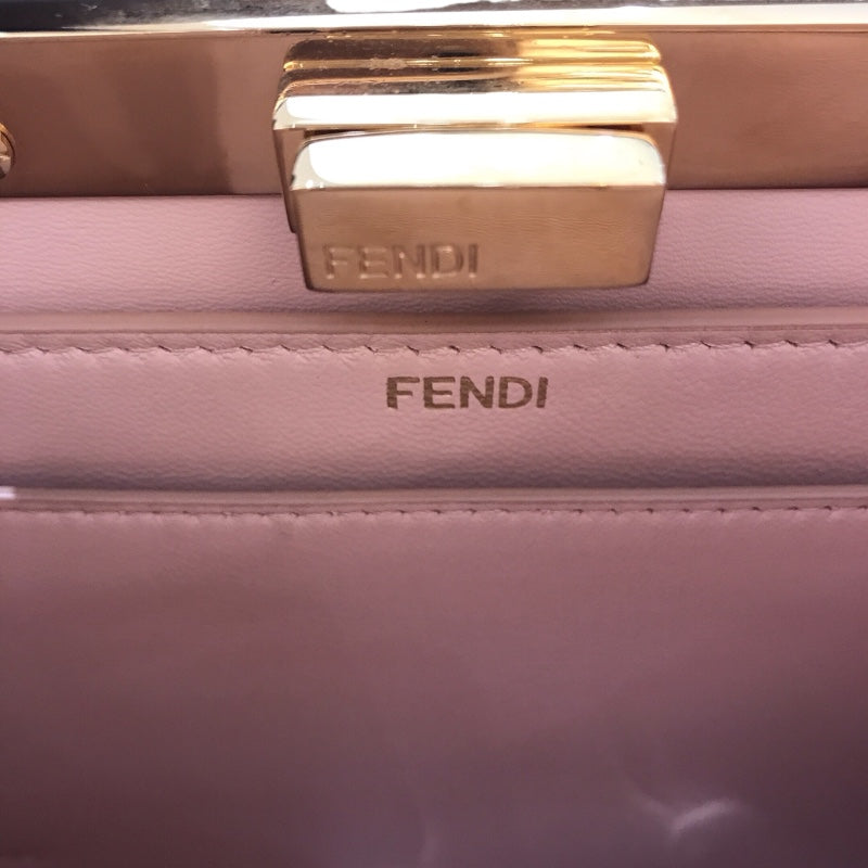 フェンディ FENDI ピーカブーアイシーユースモール 8BN327 ホワイト/ゴールド金具 カーフ レディース ショルダーバッグ
