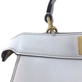 フェンディ FENDI ピーカブーアイシーユースモール 8BN327 ホワイト/ゴールド金具 カーフ レディース ショルダーバッグ
