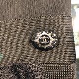 シャネル CHANEL フリンジライン装飾ノースリーブワンピース P40772 ブラック レーヨン/シルク レディース ワンピース