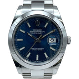 ロレックス ROLEX デイトジャスト 41 126300 ブルー SS 自動巻き メンズ 腕時計
