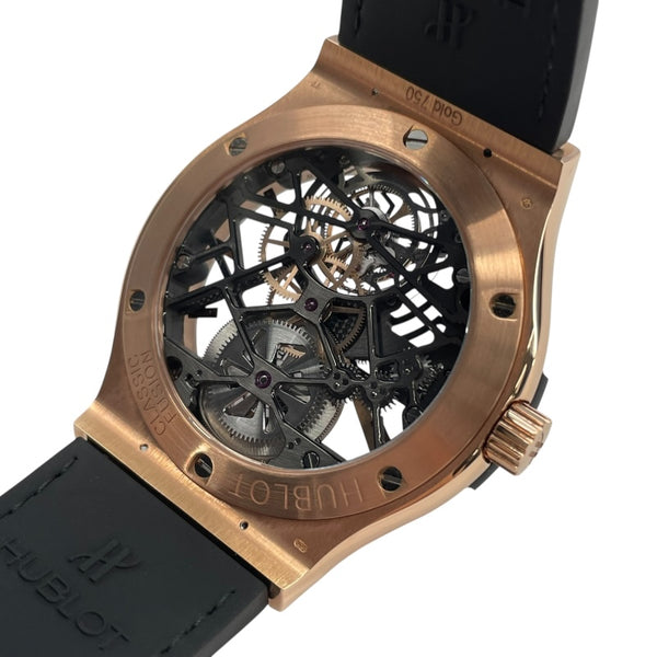 ウブロ HUBLOT クラシックフュージョン クラシコ ウルトラシン トゥールビヨン キングゴールド ダイヤモンド 505.OX.0180.LR.0904 グレー K18YG メンズ 腕時計