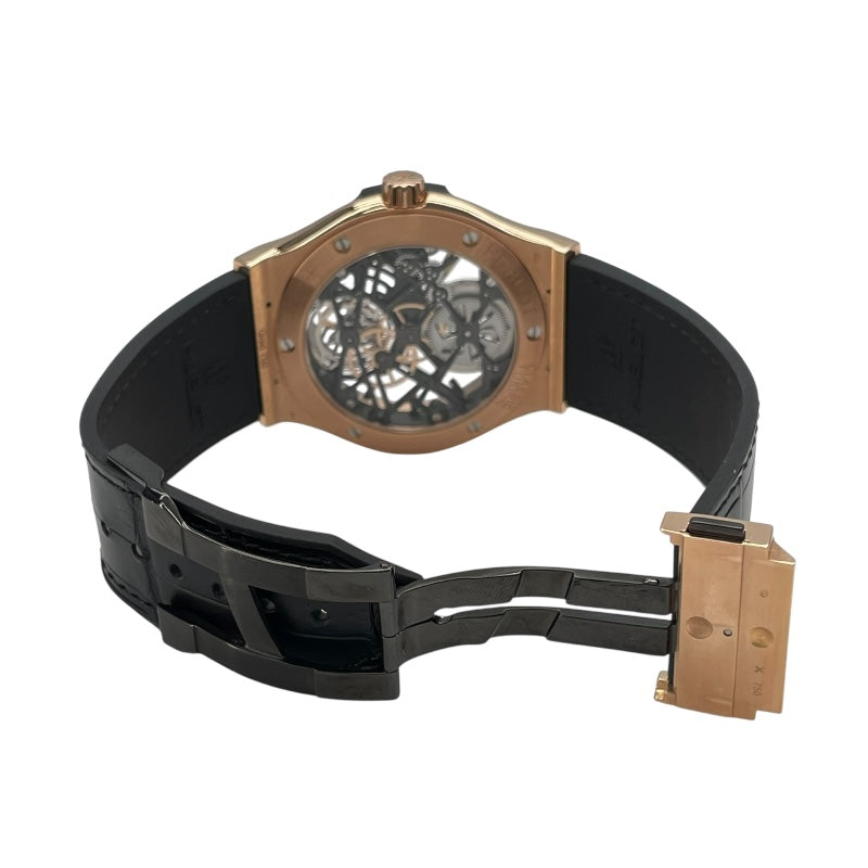 ウブロ HUBLOT クラシックフュージョン クラシコ ウルトラシン トゥールビヨン キングゴールド ダイヤモンド 505.OX.0180.LR.0904 グレー K18YG メンズ 腕時計