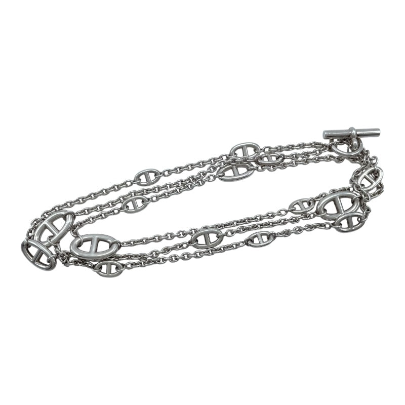 エルメス HERMES シェーヌダンクル　ファランドール　ロングネックレス シルバー Ag925 ジュエリー