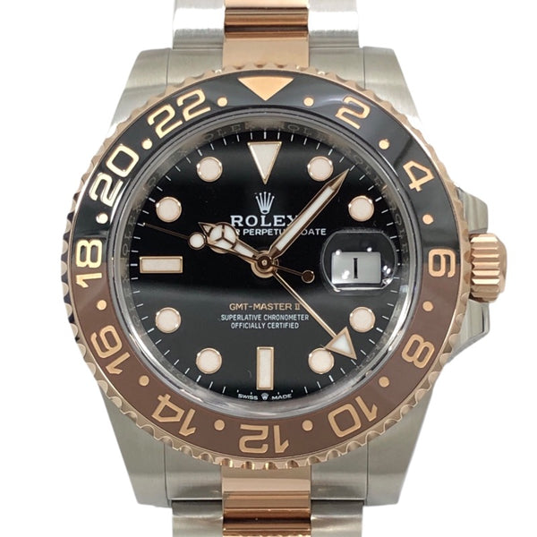 ロレックス ROLEX GMTマスター２ ランダムシリアル 126711CHNR ブラック SS/K18PG メンズ 腕時計
