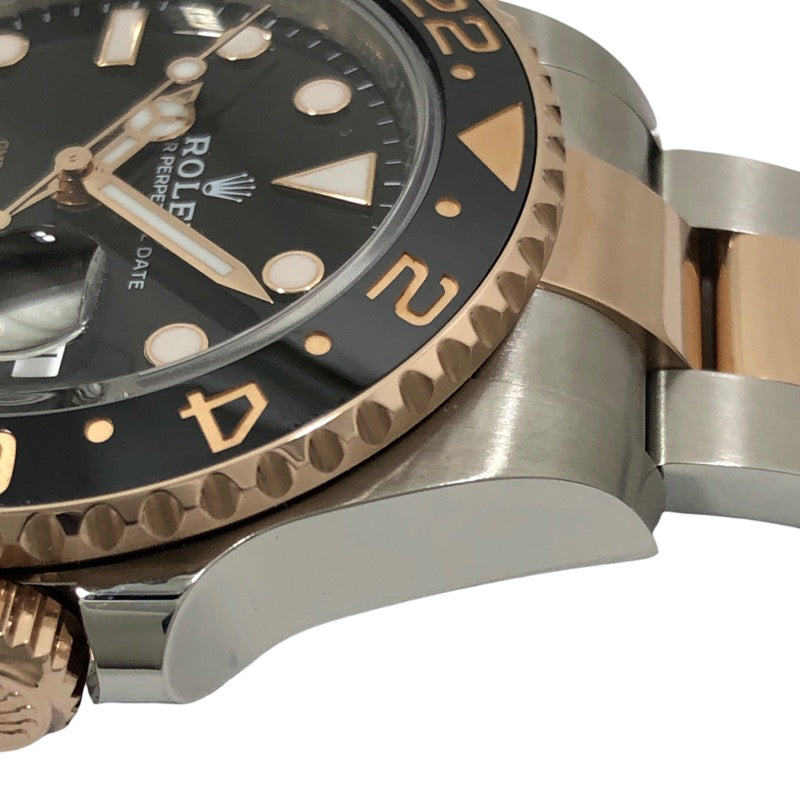 ロレックス ROLEX GMTマスター２ ランダムシリアル 126711CHNR ブラック SS/K18PG メンズ 腕時計