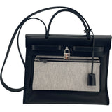 エルメス HERMES エールバックジップ31 U刻印 ブラック SV金具 トワルヴァッシュハンター レディース ショルダーバッグ