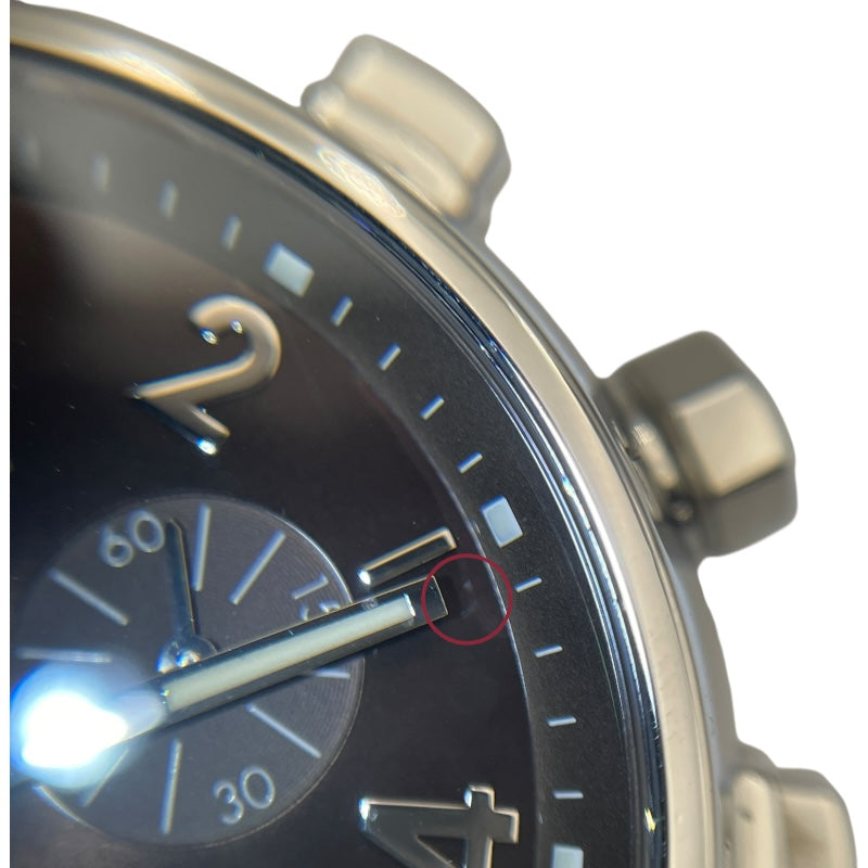 ルイ・ヴィトン LOUIS VUITTON タンブール クロノグラフ Q1121 ブラウン SS 自動巻き メンズ 腕時計