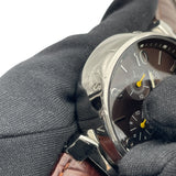 ルイ・ヴィトン LOUIS VUITTON タンブール クロノグラフ Q1121 ブラウン SS 自動巻き メンズ 腕時計