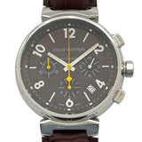 ルイ・ヴィトン LOUIS VUITTON タンブール クロノグラフ Q1121 ブラウン SS 自動巻き メンズ 腕時計