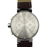ルイ・ヴィトン LOUIS VUITTON タンブール クロノグラフ Q1121 ブラウン SS 自動巻き メンズ 腕時計