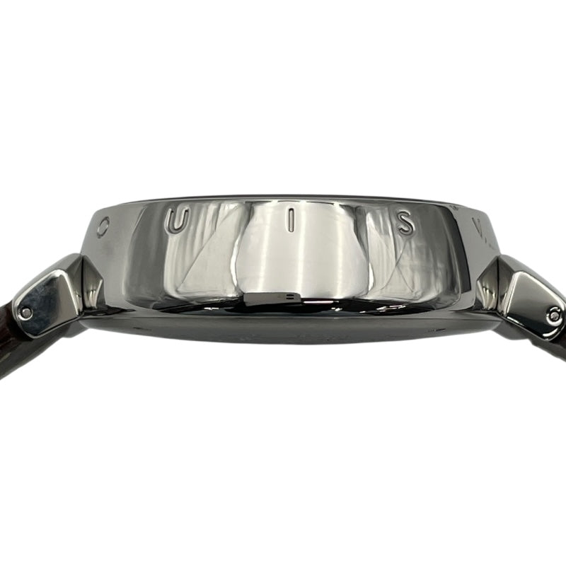 ルイ・ヴィトン LOUIS VUITTON タンブール クロノグラフ Q1121 ブラウン SS 自動巻き メンズ 腕時計