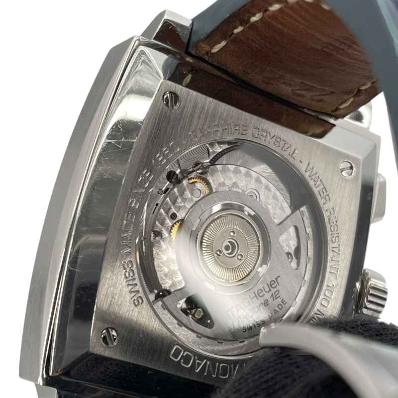 タグ・ホイヤー TAG HEUER モナコキャリバー12クロノグラフ CAW2111 ブルー SS メンズ 腕時計