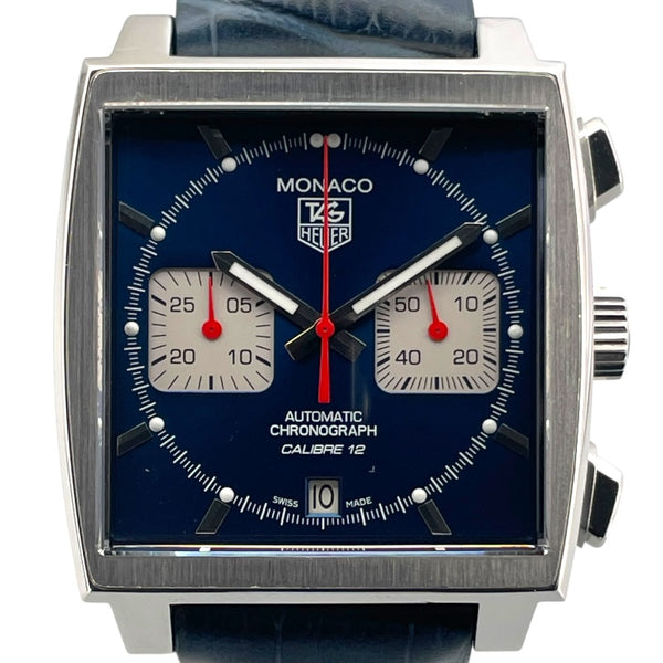 タグ・ホイヤー TAG HEUER モナコキャリバー12クロノグラフ CAW2111 ブルー SS メンズ 腕時計