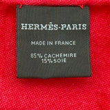 エルメス HERMES ニューリブリス ストール ルージュ系 カシミヤ/シルク レディース ストール