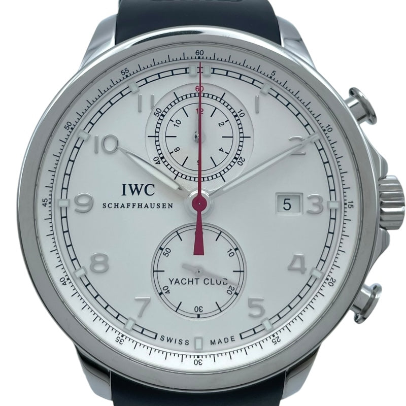 インターナショナルウォッチカンパニー IWC ポルトキーゼ ヨットクラブ クロノグラフ IW390211 ホワイト SS 自動巻き メンズ 腕時計