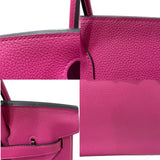 エルメス HERMES バーキン30 Y刻 ローズパープル シルバー金具 トゴ レディース ハンドバッグ