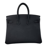 エルメス HERMES バーキン25 K刻 ブラック マットシルバー金具 トゴ レディース ハンドバッグ