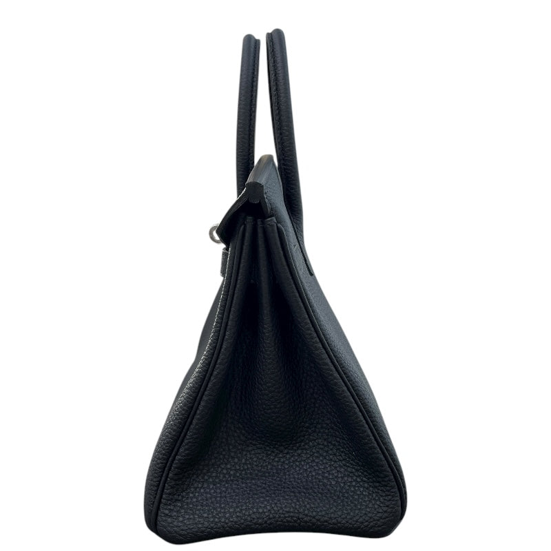 エルメス HERMES バーキン25 K刻 ブラック マットシルバー金具 トゴ レディース ハンドバッグ