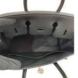 エルメス HERMES バーキン25 K刻 ブラック マットシルバー金具 トゴ レディース ハンドバッグ