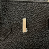 エルメス HERMES バーキン25 K刻 ブラック マットシルバー金具 トゴ レディース ハンドバッグ