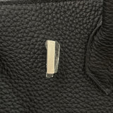 エルメス HERMES バーキン25 K刻 ブラック マットシルバー金具 トゴ レディース ハンドバッグ