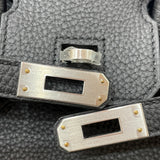 エルメス HERMES バーキン25 K刻 ブラック マットシルバー金具 トゴ レディース ハンドバッグ