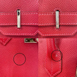 エルメス HERMES バーキン30 □R刻印 ルージュアザック シルバー金具 エプソン レディース ハンドバッグ