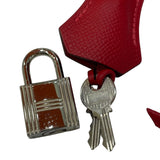 エルメス HERMES バーキン30 □R刻印 ルージュアザック シルバー金具 エプソン レディース ハンドバッグ