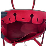 エルメス HERMES バーキン30 □R刻印 ルージュアザック シルバー金具 エプソン レディース ハンドバッグ