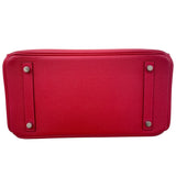 エルメス HERMES バーキン30 □R刻印 ルージュアザック シルバー金具 エプソン レディース ハンドバッグ