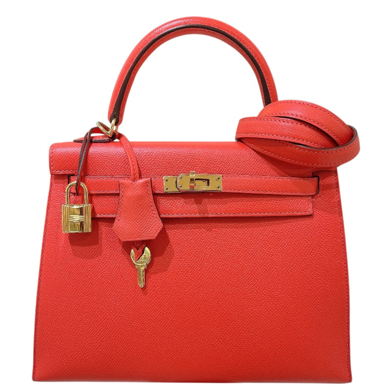 エルメス HERMES ケリー25 X刻 ローズジャイプール ゴールド金具