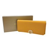 ブルガリ BVLGARI ブルガリブルガリロングウォレット 293184 イエロー　シルバー金具 レザー ユニセックス 長財布