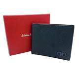 サルヴァトーレ・フェラガモ Salvatore Ferragamo ガンチーニ札入れ ネイビー レザー メンズ 札入れ