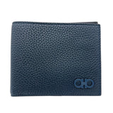 サルヴァトーレ・フェラガモ Salvatore Ferragamo ガンチーニ札入れ ネイビー レザー メンズ 札入れ