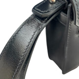 エルメス HERMES ケリー･デベッシュクラッチ W刻印 ブラック/シルバー金具 ボックスカーフ メンズ クラッチバッグ