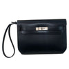 エルメス HERMES ケリー･デベッシュクラッチ W刻印 ブラック/シルバー金具 ボックスカーフ メンズ クラッチバッグ