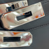 エルメス HERMES ケリー･デベッシュクラッチ W刻印 ブラック/シルバー金具 ボックスカーフ メンズ クラッチバッグ