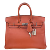 エルメス HERMES バーキン25 ヴェルソ Z刻印 キューイブル・ベージュ系/ シルバー金具 トリヨンノビーヨ レディース ハンドバッグ