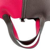エルメス HERMES ピコタンロック MM Z刻印 ルージュセリエ/フランボワーズ シルバー金具 トリヨン レディース ハンドバッグ