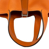 エルメス HERMES ピコタンロックミクロ N刻印 オレンジ シルバー金具 スィフト レディース ハンドバッグ
