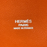 エルメス HERMES ピコタンロックミクロ N刻印 オレンジ シルバー金具 スィフト レディース ハンドバッグ
