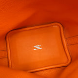 エルメス HERMES ピコタンロックミクロ N刻印 オレンジ シルバー金具 スィフト レディース ハンドバッグ