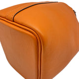 エルメス HERMES ピコタンロックミクロ N刻印 オレンジ シルバー金具 スィフト レディース ハンドバッグ