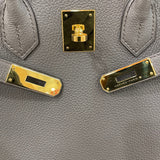 エルメス HERMES バーキン30 Z刻印 グリスエタン/ゴールド金具 トゴ レディース ハンドバッグ